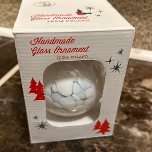 Zorza hand made glass from Poland mouth blown and hand decorated ornament